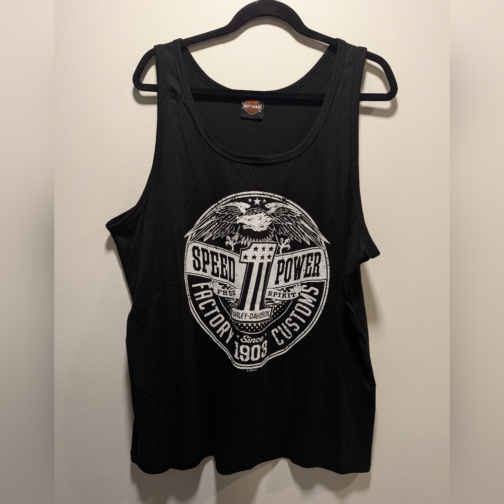 Harley-Davidson Men's Black Tank Top XL Orlando Florida Motorcycle Speed Power